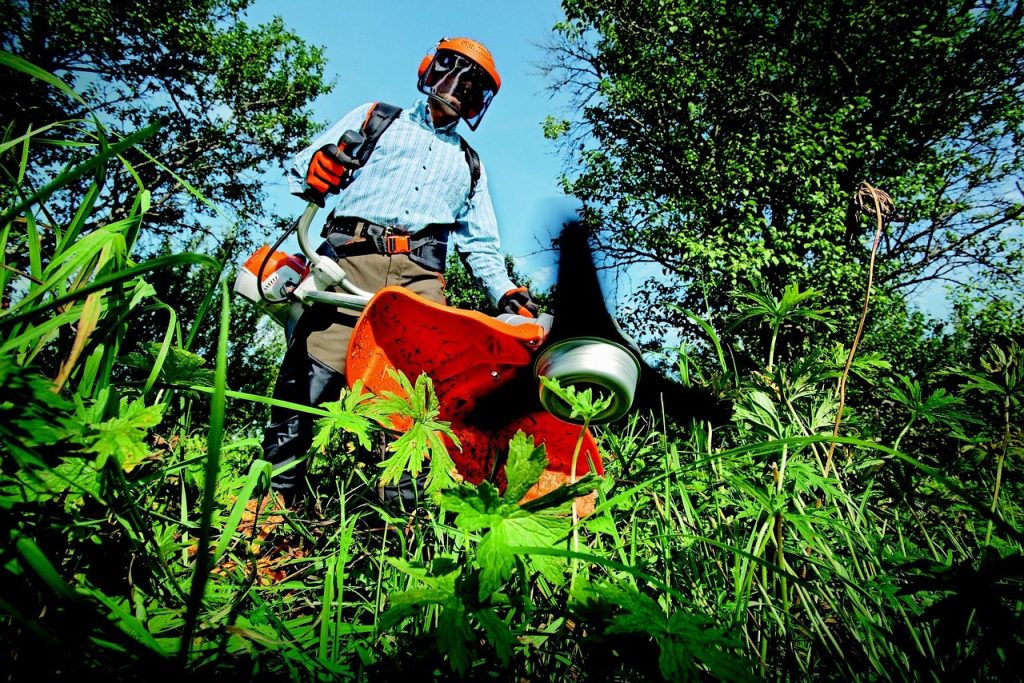 garden, grass cutter, gardening, nature, grass, man, outdoors, person, tools, gardener, green grass
